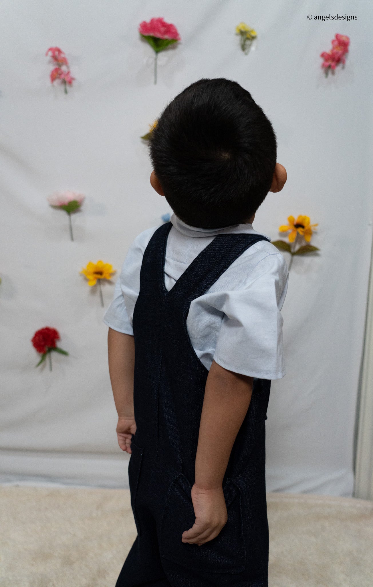 Boys Zero-Waste Denim Overalls