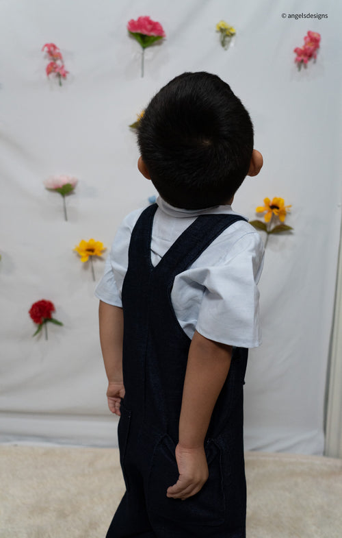 Boys Zero-Waste Denim Overalls