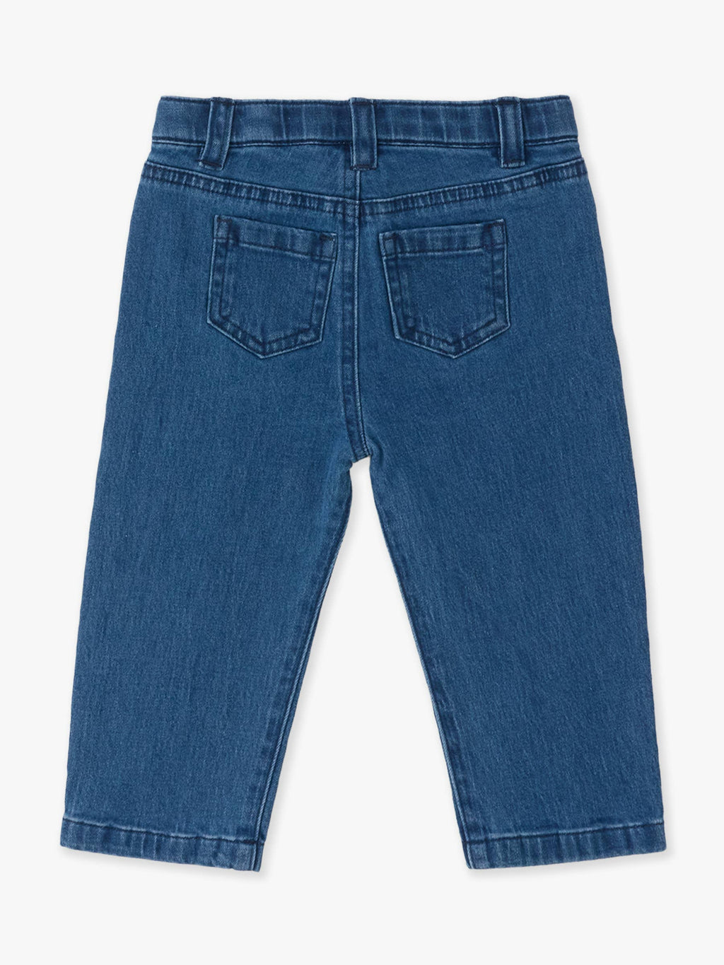Boys Medium Wash Stretch Denim Straight Jeans
