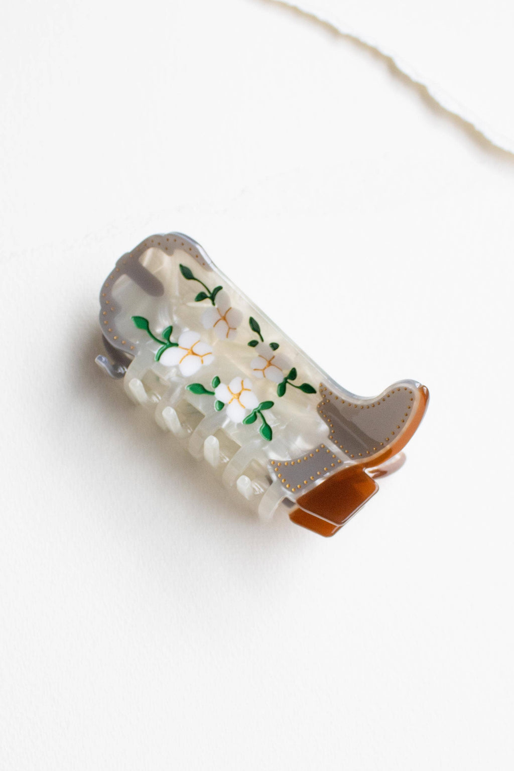 Magnolia Blossoms Western Boots Claw Clip
