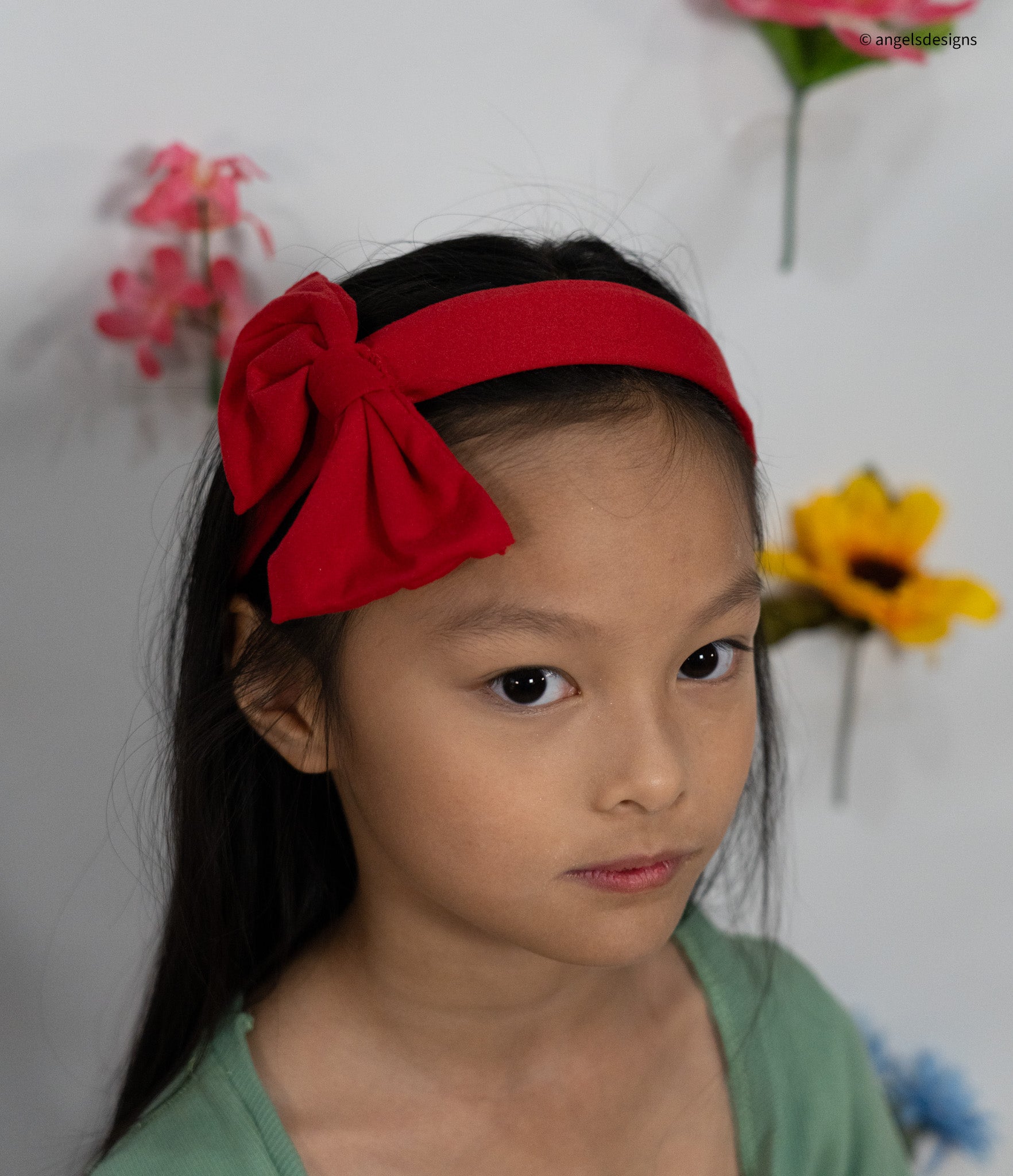 Girls Fabric Bow Headbands