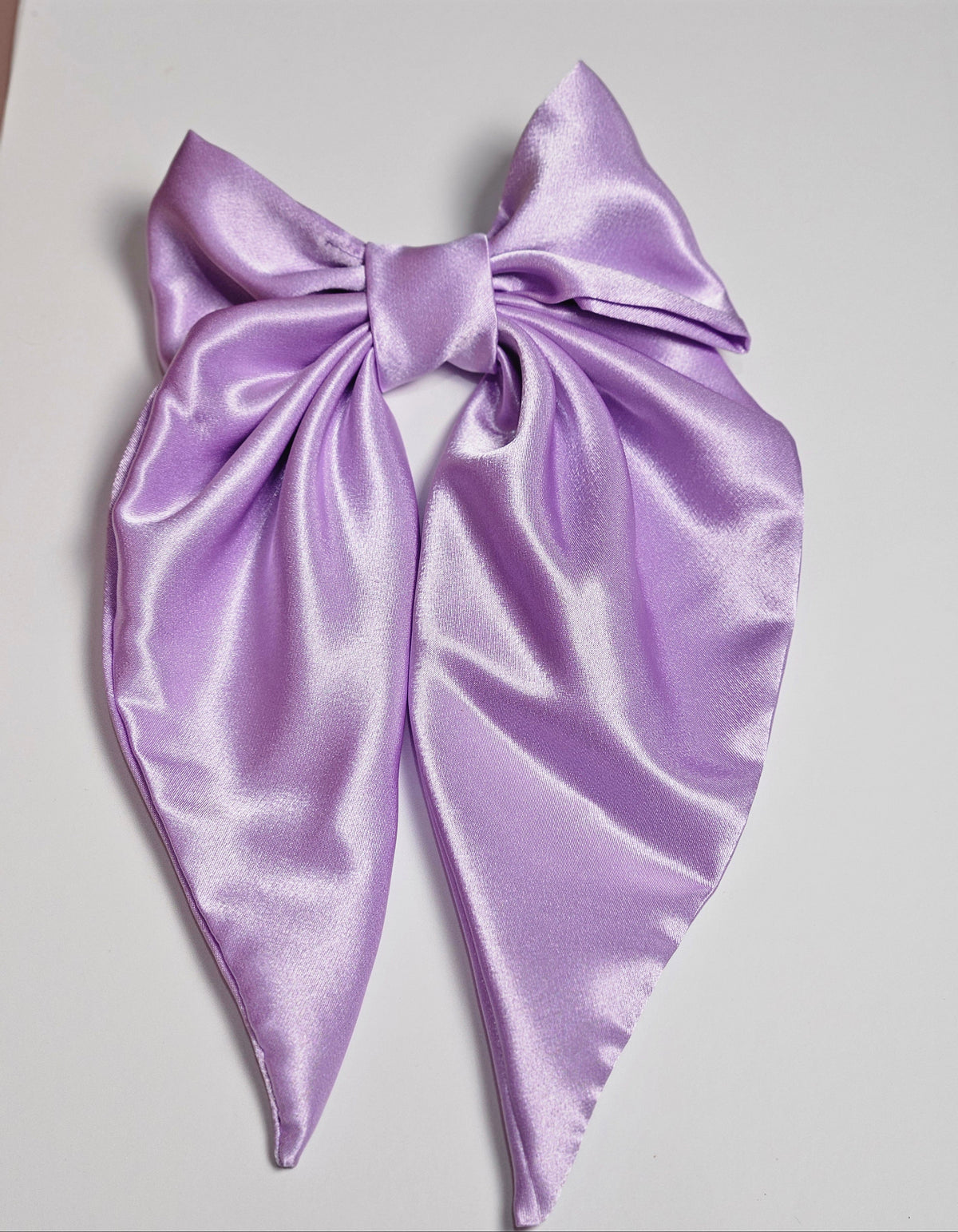 Little Girl's Hair Bow with tails | Made from leftover fabric scraps