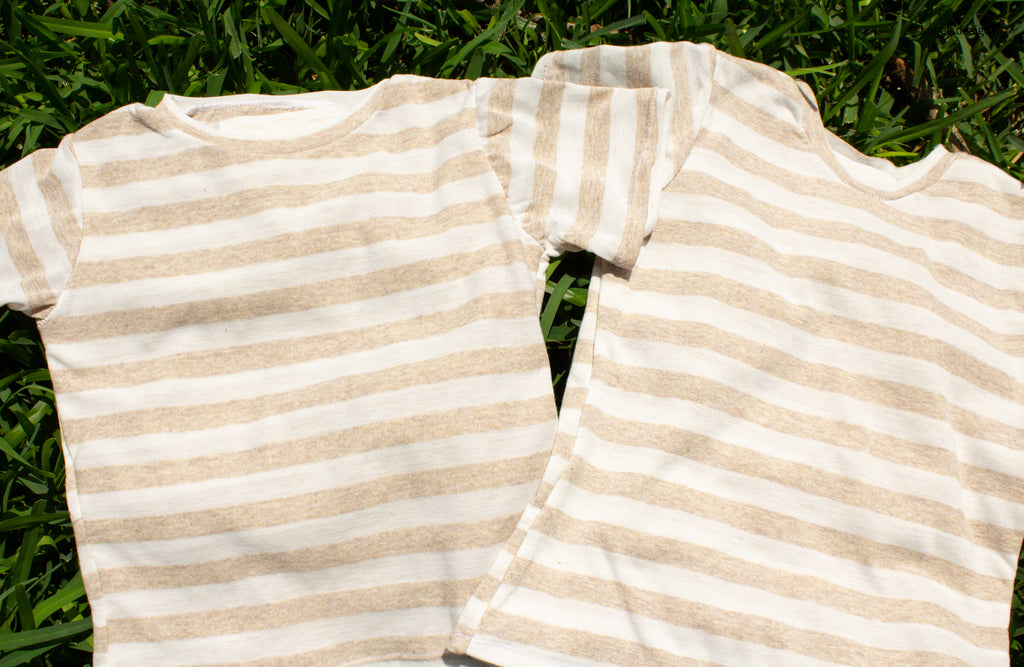 Boys beige and white casual tee